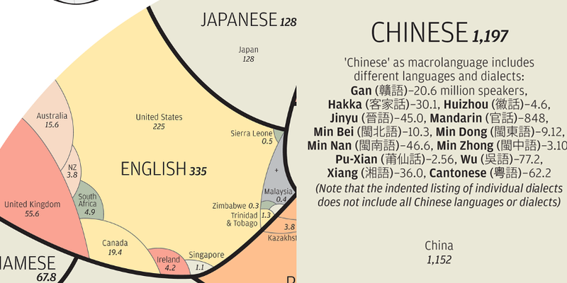 Illustration for article titled A Proportional Perspective of the World's Native Languages